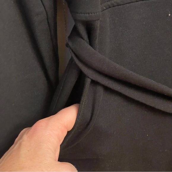 Encore by Idina Menzel Regular Soft Hooded Jumpsuit Pockets Small Petite tie - Picture 5 of 14